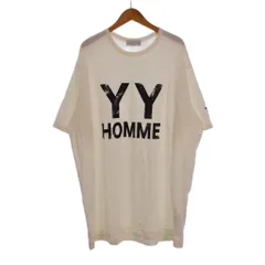 ヨウジヤマモトプールオム YOHJI YAMAMOTO POUR HOMME 24SS YYHプリント SHORT SLEEVE Tシャツ 半袖 ロゴプリント クルーネック 3 白 ホワイト 黒 ブラック HS-T90-989のサムネイル