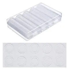 MUDOR 100個のコインカプセル コインホルダー 4サイズ（20/25/27/30 mm）EVA保護ガスケット 収集用 プラスチックコインケースのサムネイル