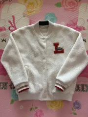 正規品 LACOSTE ブークレ ボア ショート ブルゾン アイボリーのサムネイル