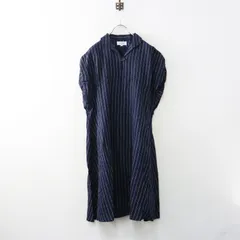 アデュートリステス ロワズィール ADIEU TRISTESSE LOISIR リネンストライプワンピース 38＼ネイビー ドレス【2400015023854】のサムネイル