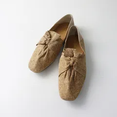極美品 箱無し 未使用 あしながおじさん リボンバブーシュ 24.5cm＼ベージュ シューズ【2400015023878】のサムネイル