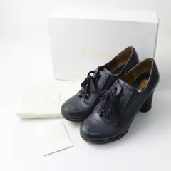 MADE IN ITALY クロエ chloe レザー ヒール シューズ 36｜ブラック シューズ レースアップ Archive【2400015006956】のサムネイル