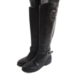 トリーバーチ TORY BURCH ロング ブーツ ロゴ金具  5M レザー 黒 /HWIBO94のサムネイル