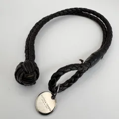 BOTTEGA VENETA ボッテガヴェネタ イントレチャート レザーブレスレット 925刻印 ダークブラウンのサムネイル