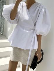 正規品】CLANE PINTUCK CROPPED BLOUSE - メルカリ