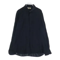 SAINT LAURENT PARIS (サンローランパリ) 比翼ボタン シルク 長袖シャツ ブラック 646850 Y900Rのサムネイル