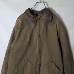【90s/WOOL LICH/ウールリッチ】 ハンティング ジャケット カバーオール 襟レザー 裏地ブランケット f833 fuyuのサムネイル