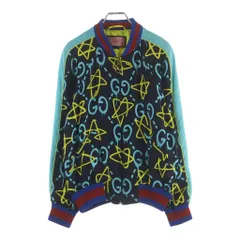 GUCCI (グッチ) GGゴースト シルクジップアップジャケット スカジャン ブルゾン 総柄 ブラック/マルチカラー 448810ZHX82のサムネイル