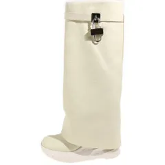 GIVENCHY (ジバンシィ) シャークロック ロングレザーブーツ レディース ベージュのサムネイル