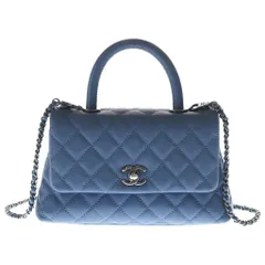CHANEL (シャネル) ココハンドル24 XS キャビアスキン シルバー金具 2WAY ハンドバッグ ショルダーバッグ A92990 ブルー系のサムネイル
