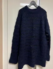 ZADIG&VOLTAIRE ザディグ・エ・ヴォルテール ウール アルパカ モヘア メタル バイカラー ロング ニット 兼 ONE PIECE ストライプのサムネイル