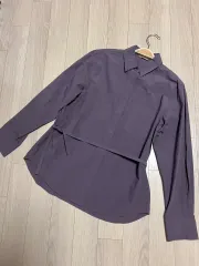 ロマンティカソウル プレミアム エッセンシャル コットン シャツ パープル ベルト シャカシャカ素材 ブラウスのサムネイル