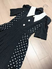 美品✨現行 ケイミー ボウタイロングワンピース ドット ベルト付 15