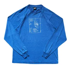 USA製 SCREEN STARS Crossin' the Bridge to Crown Center スクリーンスターズ コミック イラスト ロングTシャツ ロンT 長袖 青 XLサイズ No.EA546のサムネイル