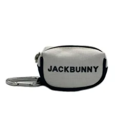 中古 ジャックバニー Jack Bunny!! ボールポーチ 白×紺 ボールポーチ ボール2個収納可能 ロゴプリントのサムネイル