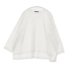 mizuiro-ind ハイゲージクルーネックワイドプルオーバー 定価10890円 長袖Ｔシャツ カットソー ロンＴ ホワイト レディース ミズイロインド【中古】6-0606M∞のサムネイル