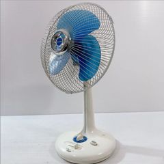動作品】昭和レトロ 扇風機 ホリエ電機 HF-30 DC ブルー 当時物 - メルカリ