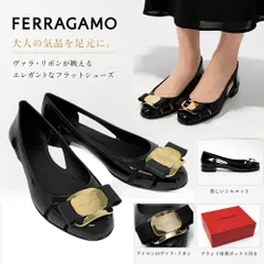 新品　FERRAGAMO フェラガモ 01 K557 785441 ニューヴァラプレート ジェリー パンプス リボンのサムネイル