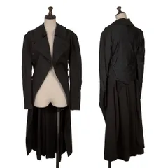コムデギャルソンCOMME des GARCONS ストレッチカットソードッキングウールトレンチコート 黒Sのサムネイル