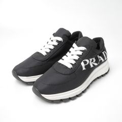 極美品 PRADA プラダ ナイロン ロゴローカットスニーカー 37 24