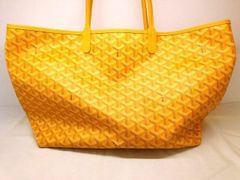 美品 GOYARD ゴヤール サンルイ PM □ トートバッグ イエロー 黄色系