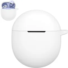 新品 【女性向け】Miimall 対応 Pixel Buds 2a ケース シリコン ソフト 保護カバー カラビナフック付き 薄型 軽量 ホワイトのサムネイル