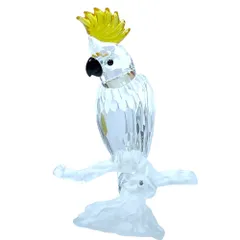 美品 SWAROVSKI スワロフスキー Cockatoo バタンインコ オブジェ