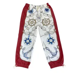 GUCCI グッチ トラックパンツ ジョガーパンツ マリンプリント 604181 ポリエステル コットン ホワイト レッド (サイズ50) 洗練 上品 高級感 快適 人気 定番 カジュアル スタイリッシュのサムネイル