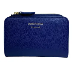 未使用 EMPORIO ARMANI エンポリオ アルマーニ MyEA ウォレット ディアプリント 二つ折り財布 EW000369 AF11953 ポリエステル ネイビー 普段使い 通勤 通学 お出かけ 定番 人気 上品 洗練 実用的 機能的 収納力 デイリーのサムネイル
