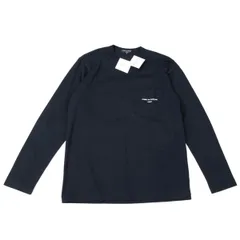 コムデギャルソン オムCOMME des GARCONS HOMME コットンポイントロゴプリントパッチポケットカットソー 紺Sのサムネイル