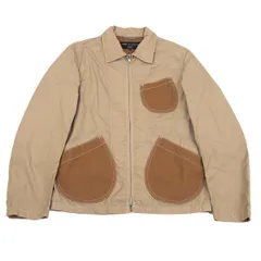 コムデギャルソン オムCOMME des GARCONS HOMME 染めポリパッチポケットコーデュロイ切替デザインジップジャケット ベージュXSのサムネイル