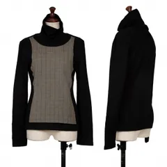 ジャンポールゴルチエ ファムJean Paul GAULTIER FEMME 騙し絵タンクトップペーストタートルニット 黒ベージュ赤40のサムネイル