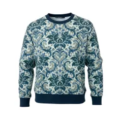 84c19 DOLCE&GABBANA ドルチェアンドガッバーナ ドルガバ D&G 長袖スウェット クルーネック 花柄 メンズ 男性用 44 ネイビー コットン100％u02tのサムネイル