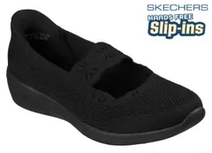 スケッチャーズ 159405 SKECHERS Slip-ins ARYA- SUBTLE GLEAM ハンズフリー スリップインズ レディーススニーカー スリッポンスニーカー スリッポンシューズ メリージェーン 立ったまま履ける靴 BBK ブラック 黒
