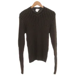 カルバンクラインジーンズ Calvin Klein Jeans ニット セーター M 茶 ブラウン Vネック リブ編み 長袖 /NL ■ECG006のサムネイル