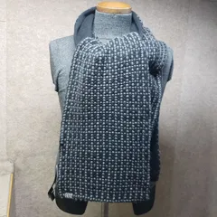 A|X ARMANI EXCHANGE アルマーニ エクスチェンジ ニットマフラー ブラック系　u7511fのサムネイル