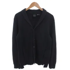アルマーニエクスチェンジ A/X ARMANI EXCHANGE カーディガン M 紺 ネイビー 長袖 ショールカラー ボタン留め /TL ■ECE006のサムネイル