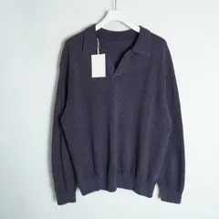 美品 crepuscule クレプスキュール Moss Stitch Skipper D.Grayスキッパー ニット セーター 2303-003 紺3272Q★2のサムネイル