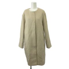 オペークドットクリップ ノーカラーデニムジャケット 金ボタン 上品 