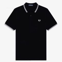 美品】FRED PERRY ポロシャツ ブラック - メルカリ