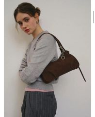 LEATHERY プランプハートキーチェーンショルダーバッグ [ブラウン 