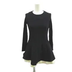 シモネッタ simonetta 子ども服 ワンピース 10/146 黒 ブラック キルティング ラウンドネック 長袖 /MD ■ECA006のサムネイル