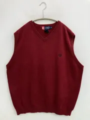CHAPS チャップス ベスト XL レッド 無地 ワンポイント 刺繍 メンズのサムネイル
