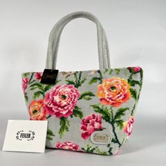 フェイラー ラナンキュラス ハンドバッグ 新品未使用 花柄 ブルー系