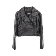 シャネル CHANEL 革ジャン ココマークボタン P72314C63807 レザー レザージャケット レディース Used Aのサムネイル