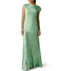 アドリアナ パペル レディース トップス ワンピース シフォン ドレープ Adrianna Evening by Adrianna Papell Foiled Chiffon Long Dress W