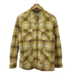 カンサイジーンズ KANSAI JEANS 中綿シャツジャケット M 黄色 イエロー 茶 ブラウン チェック柄 ウエスタンヨーク 長袖 ECA006 /SH ■ECA006のサムネイル