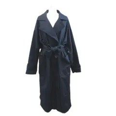 アイテムズ アーバンリサーチ ITEMS URBANRESEARCH トレンチコート 上着 アウター Free 紺 ネイビー 無地 ラペルカラー 長袖 ロング丈 /YU ■ECA006のサムネイル