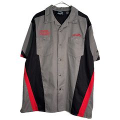 RIDERDIE Clothing オープンカラーシャツ モーターサイクル グレー(メンズ M)中古 古着 Y3785