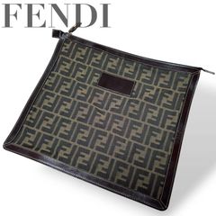 美品✨FENDI フェンディ ミニクッション ズッカ 総柄 ブラウン 激レア